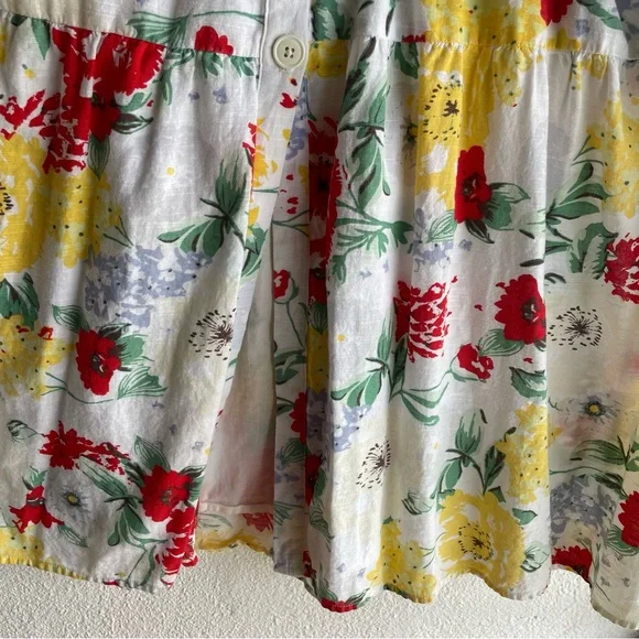 Urban Outfitters "Positano" Floral Tie Shoulder Midi Dress MEDIUM - Picture 5 of 8